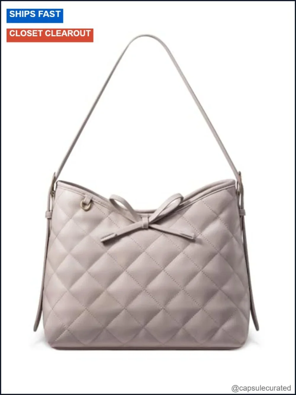 Quilted Faux Leather Hobo Crossbody Purse Women Handbag
